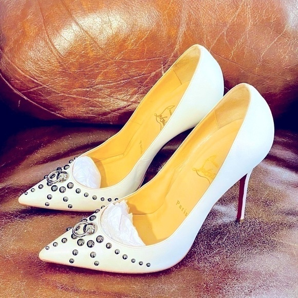 Christian Louboutin So Kate 120mm Geometric door knock stud pumps EU36 White - Picture 2 of 7